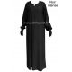 Abaya with elastic cuffs - Light microfibre